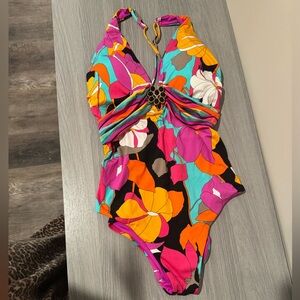 Trina Turk Multicolor Floral One Piece Swimsuit